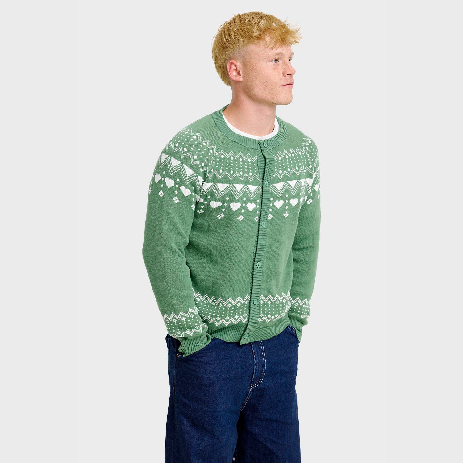 Den simple julecardigan - Herre